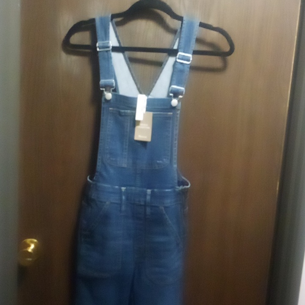 NWT Madewell Indigo Skinny Overalls - Picture 5 of 15